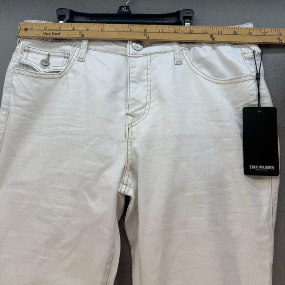 True Religion Jeans Women's 31 (12) Optic White Becca Mid Rise Bootcut Western - Picture 12 of 16